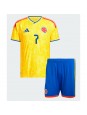 Colombia Luis Diaz #7 Replika Hemmakläder Barn VM 2026 Kortärmad (+ byxor)